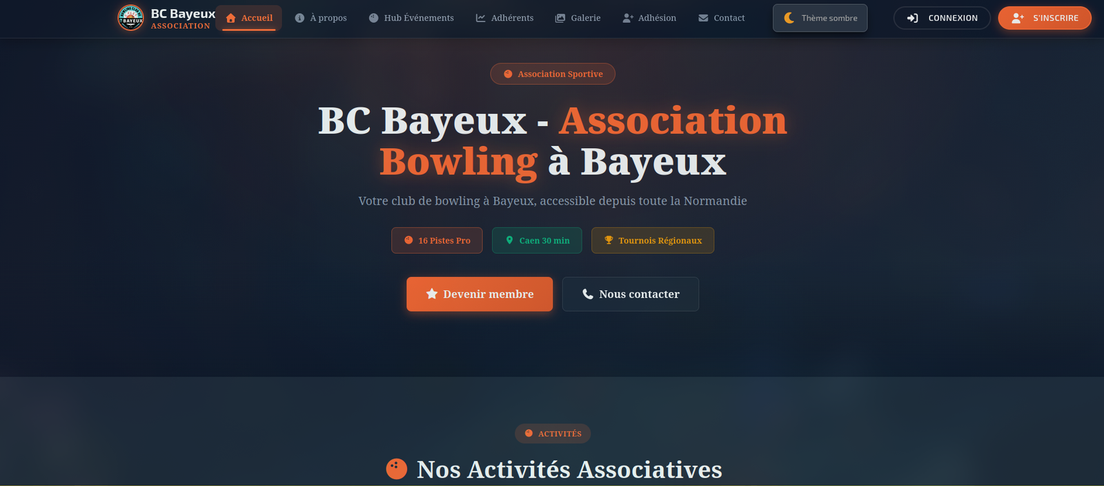 Bowling Club de Bayeux - Symfony 7.3